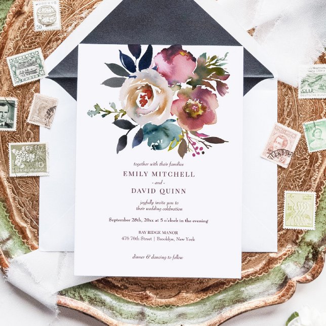 Invitation Élégant Chic Romantique Rose Mariage (Créateur téléchargé)