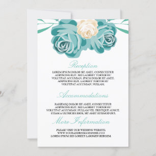 Invitation Elégant chic Watercolor Mariage Information Invité