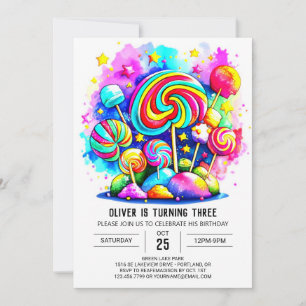 Invitation Élégant chocolat doux Printable Anniversaire