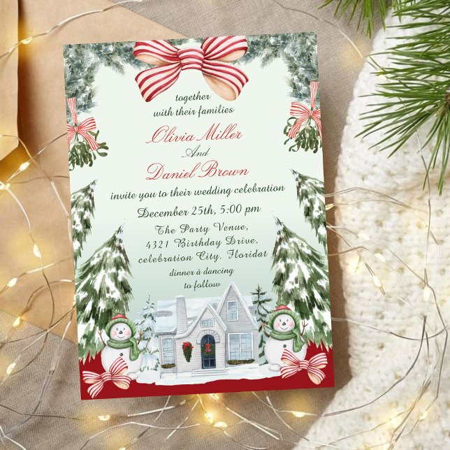 Invitation Elegant Christmas Winter Wedding (Créateur téléchargé)