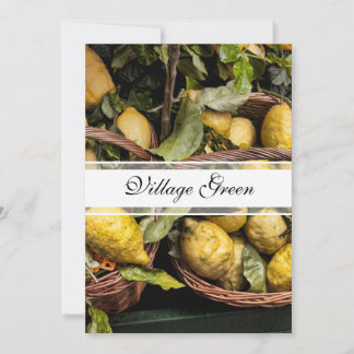 Invitation Élégant citron italien dans une corbeille