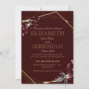 Invitation élégant Classic luxueux mariage