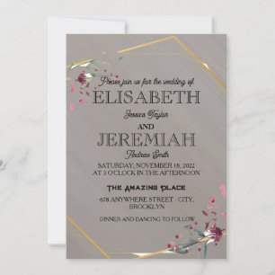 Invitation élégant Classic luxueux mariage