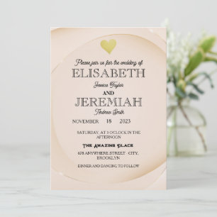 Invitation élégant Classic luxueux mariage or