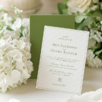 Elégant Classic Sage & Beige Striped Mariage