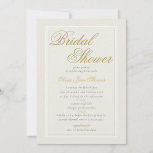 Invitation Elegant Classic Triple Frame Ecru Fête des mariées
