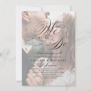 Invitation Elégant classique calligraphie photo NOUS TOUJOURS