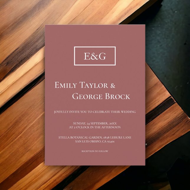 Invitation Élégant Classique Monogramme Formel Mariage modern (Créateur téléchargé)