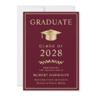 Elegant College Burgundy Gold Graduation Party