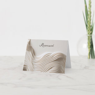 Invitation Elégant crème blanc mariage signe réservé