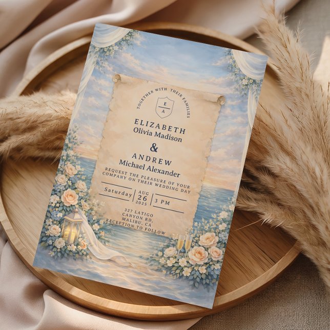 Invitation Elegant Cruise Ship Wedding (Créateur téléchargé)