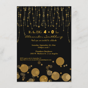 Invitation élégant de fête d'anniversaire de