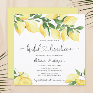 Invitation Élégant déjeuner nuptial au citron