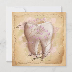 Invitation Élégant Dentiste Vintage Dental Assistant Cadeau