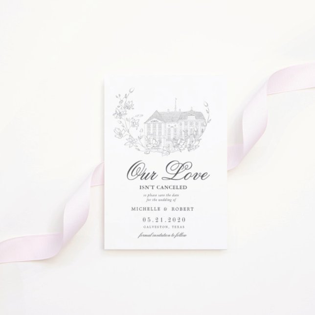 Invitation Elégant Destination Floral Photo Enregistrer La Da (Créateur téléchargé)