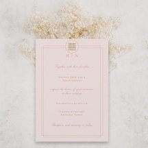 Élégant double bonheur rose moderne Mariage asiati
