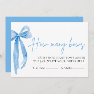 Invitation Elegant Dusty Blue Bow Devine Combien De Bows Jeu