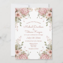 élégant écriture rose florale jardin mariage moder