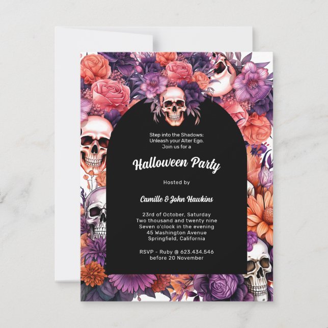 Invitation Elegant Eerie Affair : Un Halloween sophistiqué (Devant)