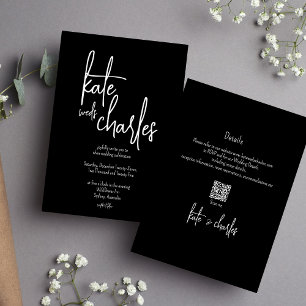 Invitation Élégant élégant moderne Personnalité Noms Mariage 