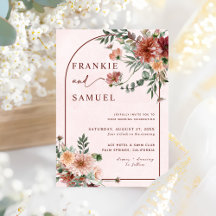Élégant en Mariage rose d'automne