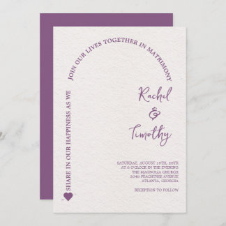 Invitation Élégant encadré dans la foi Mariage rose chaud