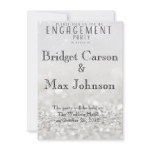 Invitation Elegant Engagement Party//Argent