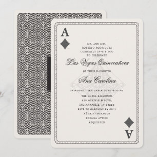 Invitation Élégant et unique Las Vegas Quinceañera