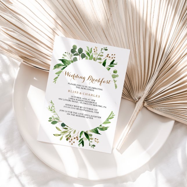 Invitation Elégant Eucalyptus Feuille de verdure Mariage peti (Créateur téléchargé)