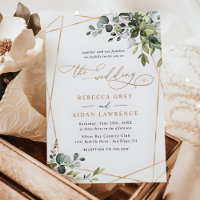Elégant Eucalyptus Feuille Mariage or vert