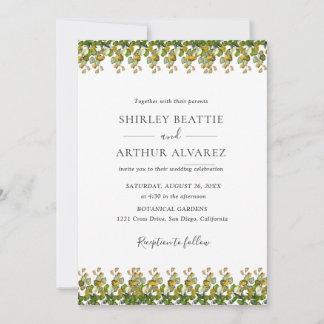 Invitation Elegant Eucalyptus Greenery Wedding