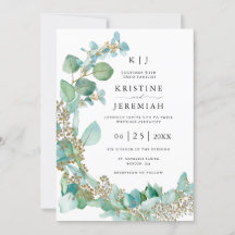 Elégant Eucalyptus Verdure Mariage aquarelle