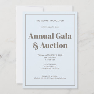 Invitation Élégant Événement Commercial Minimaliste Bleu Past