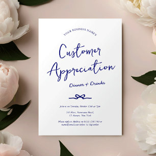 Invitation Élégant événement d'appréciation client manuscrit