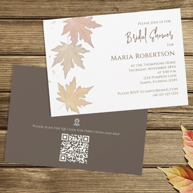 Invitation Élégant Feuilles d'automne Feuillage de automne Ca (Créateur téléchargé)