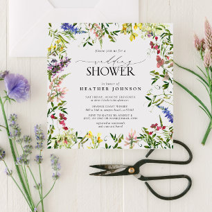 Invitation Élégant Fleur sauvage d'été Floral Wedding shower