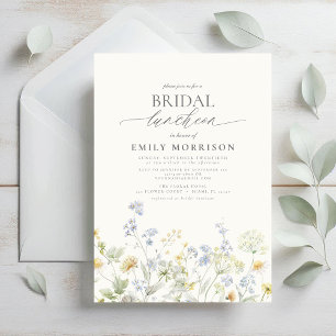 Invitation Élégant Fleur sauvage du déjeuner nuptial