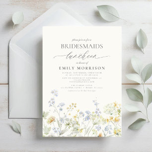 Invitation Élégant Fleur sauvage du déjeuner nuptial