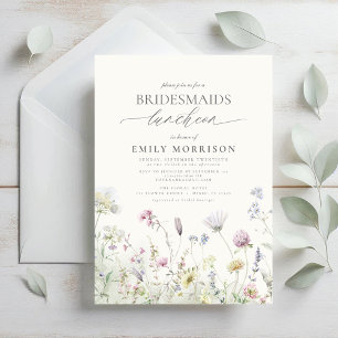 Invitation Élégant Fleur sauvage du déjeuner nuptial