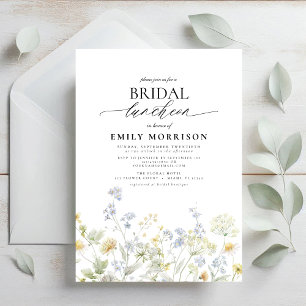 Invitation Élégant Fleur sauvage du déjeuner nuptial