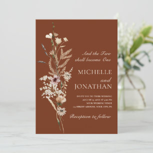 Invitation Élégant Fleur sauvage Floral Christian Bible Maria