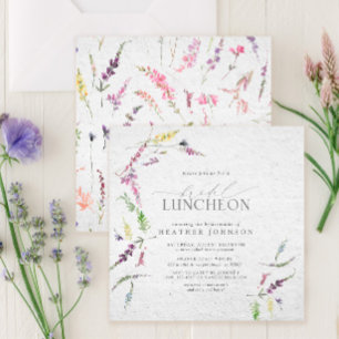 Invitation Élégant Fleur sauvage floral pour déjeuner nuptial