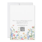 Élégant Fleur sauvage Floral QR Code Mariage RSVP