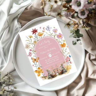 Invitation Elégant Fleur sauvage Pâques Anniversaire ParTea