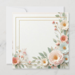 Invitation Élégant Floral