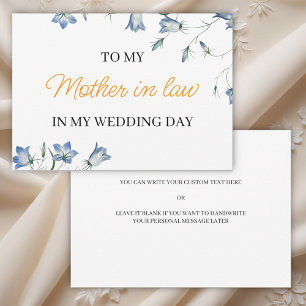 Invitation Elégant Floral à ma mère en droit sur mon Mariage