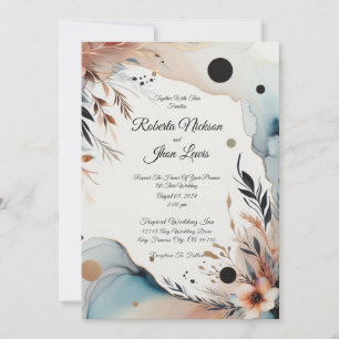 Invitation Élégant, Floral, Amour