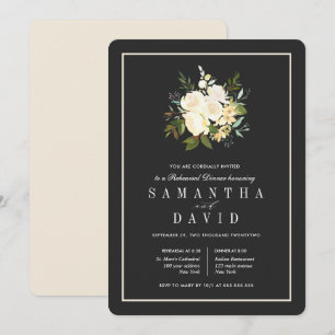 Invitation Élégant Floral Bio Mariage Dîner de répétition