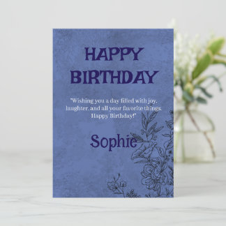 Invitation Elegant Floral Birthday Card