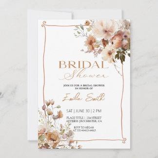 Invitation Elegant floral Bridal shower 